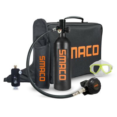 China Snorkeling & Diving Under 5 Meters Water SMACO 1L S400 Plus Oxygen Tank 20 Mins Dive Mini Scuba System Diving Equipment Kit for sale