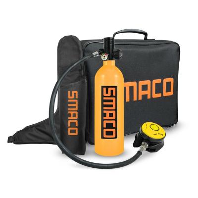 China Snorkeling or diving in less than 5 meters of water SMACO 1L S400 plus oxygen tank set up to 20 minutes dive mini scuba system diving equipment set for sale