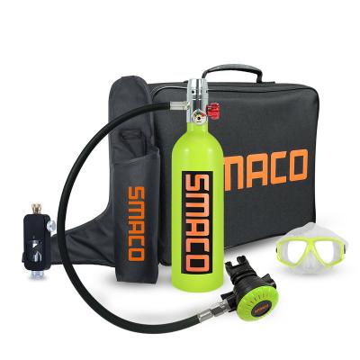 China SMACO DOT 1L Mini Equipment 200bar Cylinder Mini Scuba 1L Tank Portable Swimming Set for sale