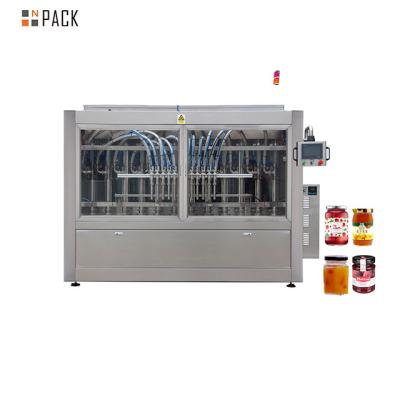 China Hotels Npack Automatic Chocolate Cream Fruit Jam Tomato Sauce Bottle Filling Machine for sale