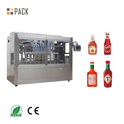 China Automatic Bottled Food Npack Tomato Sauce Filling Machine With PLC Control for sale