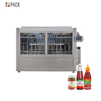 China Automatic Food Npack Servo Motor Tomato Sauce Filling Machine With Sauce Pot for sale