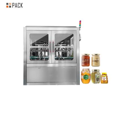 China Npack Food Making Automatic PLC Control Piston Sauce Glass Bottle Applesauce Filling Machine for sale