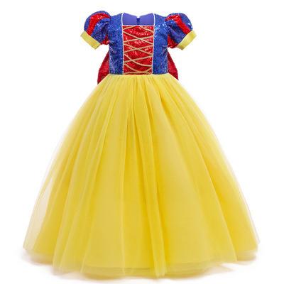 China Anti-wrinkle LZH Halloween Cosplay costume kids clothes girls sequins 4 years old birthday party princess Long Dress Children carnival costumes for sale