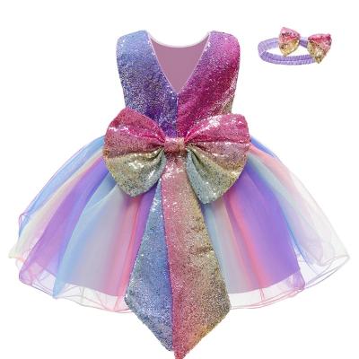 China LZH Baby Sequins Breathable Dress Girls Party Princess Dresses Infant Kids Carnival Costume Toddler Dresses for sale