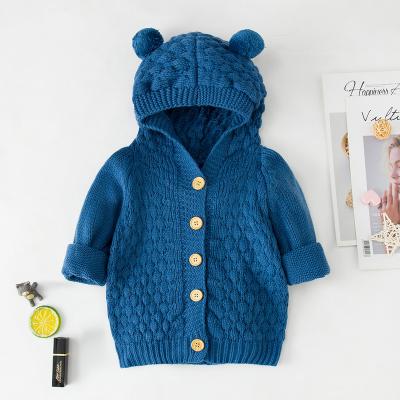 China LZH Autumn Infant Hooded Knitting Jacket Breathable Baby Clothes Coat Winter Children Newborn Outerwear for sale