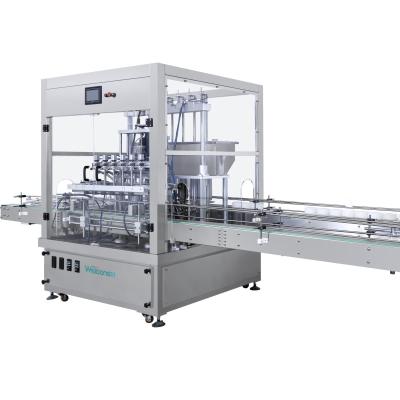 China Automatic Filling Machine 6 Head Linear Automatic Beverage 6 Nozzles Cream Filler for sale