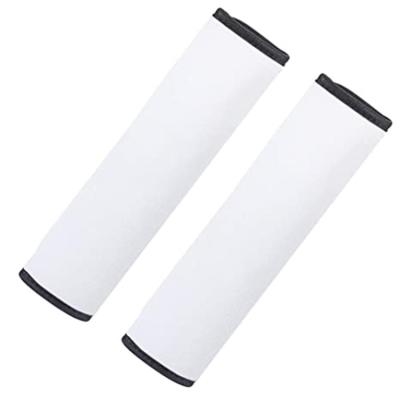 China Custom Universal Sublimation White Long Durability White Color Neoprene Car Seat Belt Cover / Strap for sale