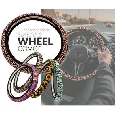 China Fancy car steering wheel cover neoprene universal high quality car fashion four seasons personality steering wheel cover for sale