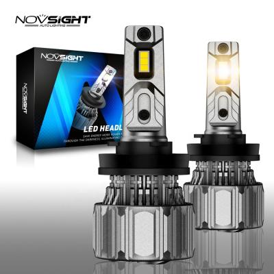 China Novsight A500-N50 3000K Extreme Yellow Headlight Kits 9006 H4 Auto Motorcycles Car 70W 15000lumen Heat Dissipation Headlight 9005 led headligh bulb h11 for sale