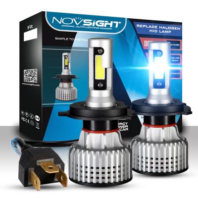 China NOVSIGHT/Nighteye S2 plus super bright H4 car headlight bulb led headlight bulbs auto lighting system cob led hb3 H11 H7 9005 9006 led headlight for sale