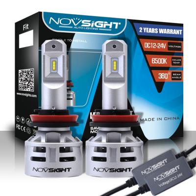 China Novsight N9 Head Light Car Bulbs Brightest 10000LM 60W 6000K Bulb Led Headlights For Motorcycles for sale