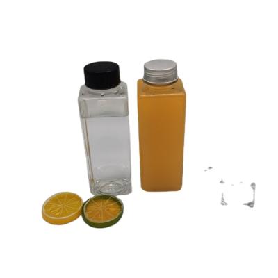 China Hot-selling Household Products Household Products Empty Bottle PET Package Square Juice Bottle for sale