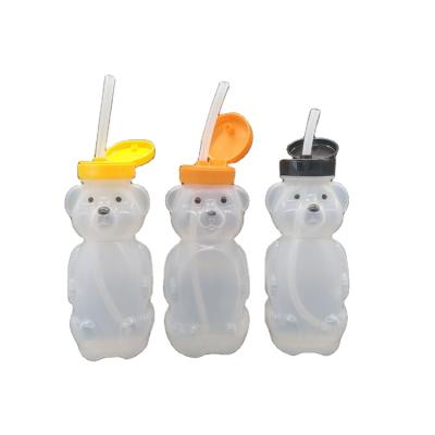 China Household Products 250mlHDPE Plastic Bear Bottle Honey Jar Candy Bottle for sale