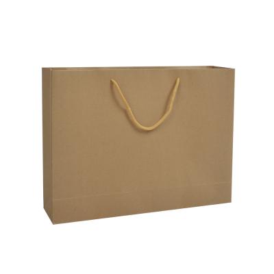 China Recyclable Reusable Tote Bag Brown Shopping Bag High Quality Custom Kraft Paper Bag for sale