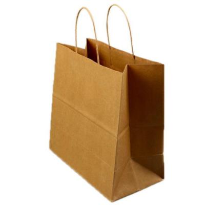 China Factory Wholesale Recyclable Customized Kraft Paper Carry Bag Shopping Bag With Handle for sale