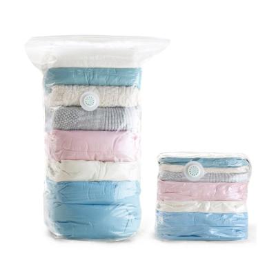 China Sustainable Type Extraction Air Displacement Bags Luggage Bag Clothes Closet Organizer Compression Vacuum Storage Bag for sale