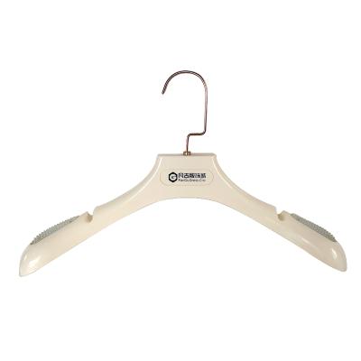 China Wholesale Non Slip White Ladies Clothing Non Slip Plastic Hanger for sale