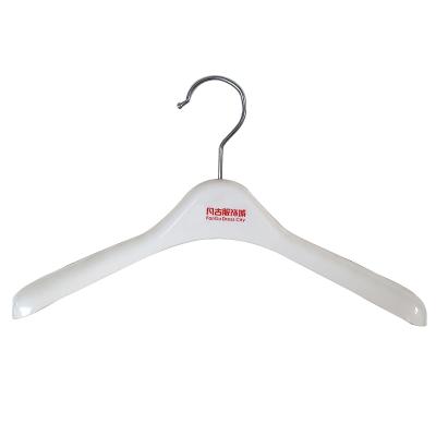 China Wholesale cheap kids white plastic clothes hanger non slip with customizable logo for sale