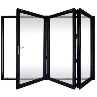 China Sound Insulation Saga Accordion Doors Design Aluminum Bi Folding Door Patio for sale