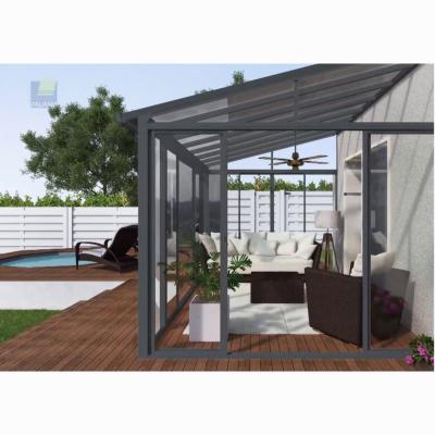 China Saga Modern Automatic Swimming Pool Fence Glass Retractable Pool Cover Sunroom for sale