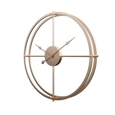 China Art Decorative Wall Clock Rustic Silent Modern Metal Antique Style For Living Room for sale