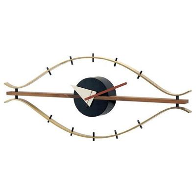 China Unique Modern Bar Radio Hotel Bedroom Wall Clock Eye Shape Eye Shape Modern Wall Clocks for sale