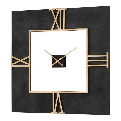 China Metal Square Customization Unique Radio Wood Mix Large Hanging Wall Clocks for sale