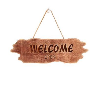 China Europe Welcome Wooden House Wholesale Empty Signs To Decorate Walls for sale