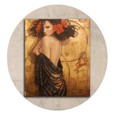 China Australia City Classical Combination Landscape Sexy Naked Women Oil Painting Canvas for sale