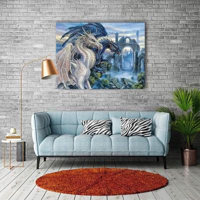 China DIY 5D Diamond Hot Selling Dragon Oil Painting Classic Living Room Painting With Diamonds for sale