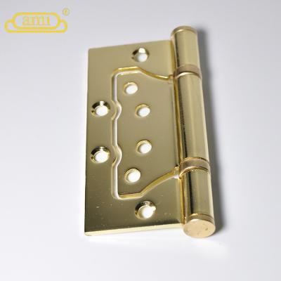 China Wooden Door And Window Gold Colors Furniture Hardware Brass Accessories Flush Hinge for sale