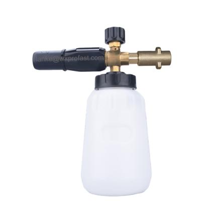 China Wide Mouth Foam Bottle High Pressure Resistant Thick Snow Foam Lance Foam Lance For Kosher Brass Adapter for sale