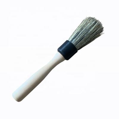 China For Car Interior 2021 Most Popular Boar Hair Car Sweep Solid Wood Handle Color Bristle Hair Wash Detailing Mixed Brush for sale