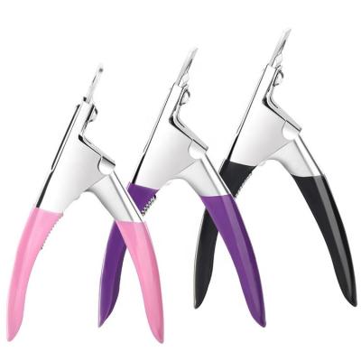 China Durable Professional Acrylic False Nail Clippers Manicure Nail Clippers And Art Tips Clippers Cutter Pink False Pedicure Nail for sale