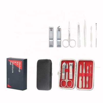 China Durable Silver Nail Care Tools Manicure Sets Include Silver Nail Clippers Nail File and Cuticle Pusher for sale