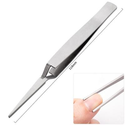 China Durable Factory Price Manicure Tweezers Rainbow Cuticle Remover Shaping Tweezers Stainless Steel Nail Art Tools for sale