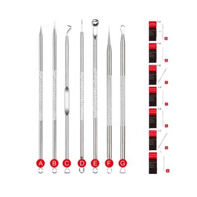 China Acne and Blackhead Remover Comedone Pimple Acne Remover Tool Stainless Steel and Carbon Steel Blackhead Removal Needles Acne Remover Tool face for sale