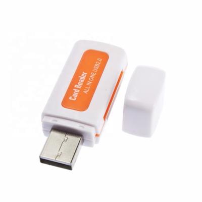 China Pro Tf IUSB Card Reader Cheap High Speed ​​4 in 1 Mini Usb 2.0 T-flash Usb Memory Card Reader Plastic Usb Card for sale