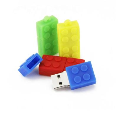 China Cheap Plastic Cute And Le-go Train Custom 2.0 Pendrive Usb Flash Drive for sale