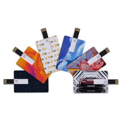 China Protable Business Credit Card Usb Flash Drive Stick With Color Printed Usb Memory Stick Free Logo for sale