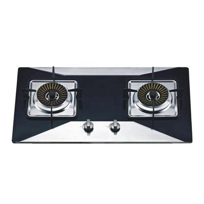 China Hotel 2 Burner China Gas Kitchen Stove Tempered Glass Cooktop Cooking Appliances for sale