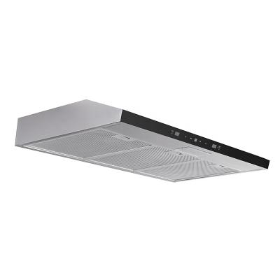 China Modern New Design Downdraft Push Control Wall Mount Fireplace Slim Kitchen Range Hood for sale