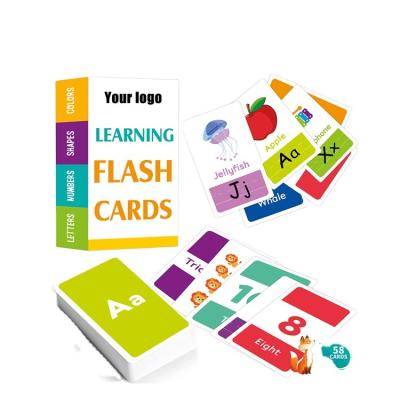 China Custom Education Cardboard Top and Low Box Package OEM Design Flash Card Paper Deck for sale