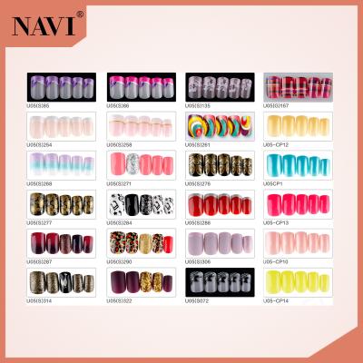 China ABS Airbrush Artificial Nail Tips Glitter Artificial Designed Nail Art Tip for sale