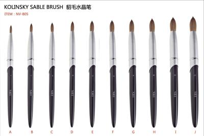 China Durable Painting Nail Art Brushes kolinsky acrylic nail brushes for sale