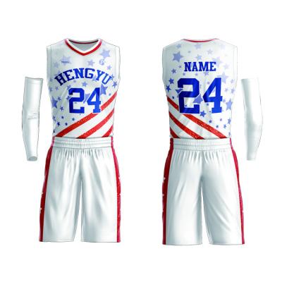 China 2022 New Basketball Suit HENGYU Breathable Sublimation Printing Thermal Process Design for sale