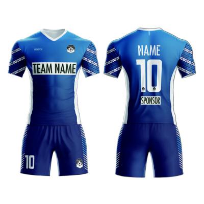 China Moisture Wicking Customized Custom Jersey Wholesale Name Soccer Jersey Football Shirt Set for sale