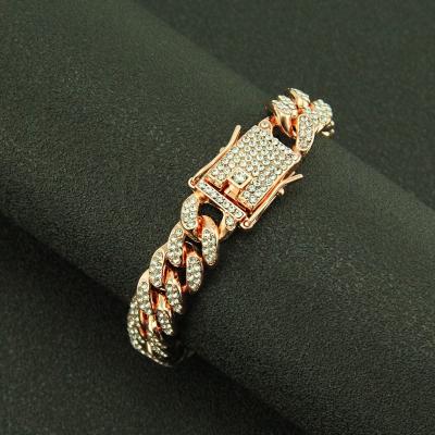 China Hip Hop Cuban Link Charm Designer Brand Designer Bangles Bracelet Hip Hop Famous Jewelry Men's Bracelets Bangles for sale