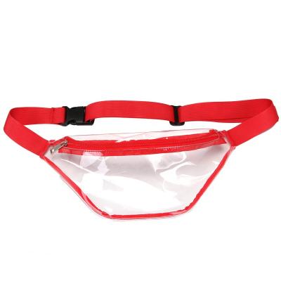 China Cheap Water Proof PVC Clear Transparent Waterproof Waist Pack Recycling Bag Led Pussy Waist Fanny Pack Wholesale for sale